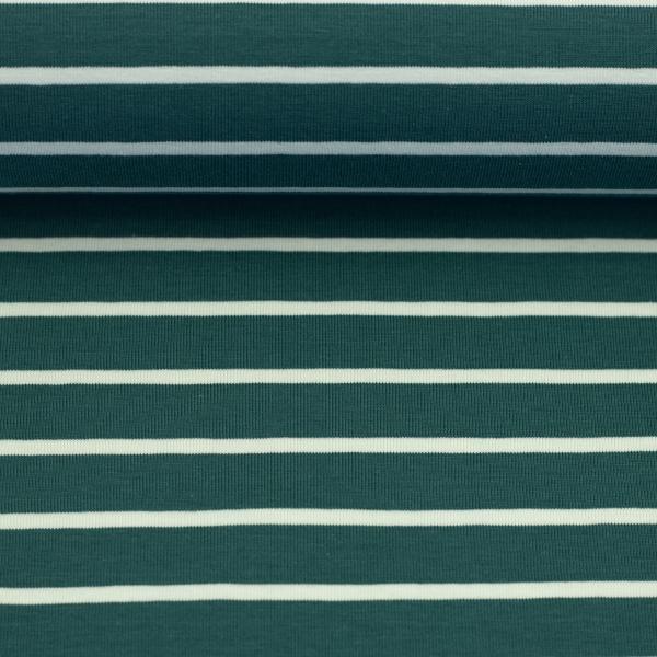 Baumwolljersey Isa Streifen Grün/Weiß  by Swafing